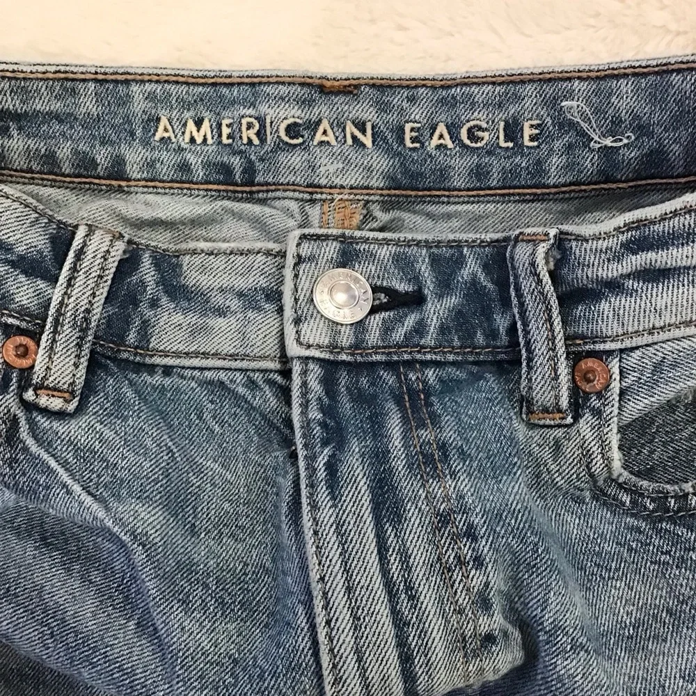 American Eagle 4 Baggy Mom Denim Shorts High Rise Women’s Distressed 2022
